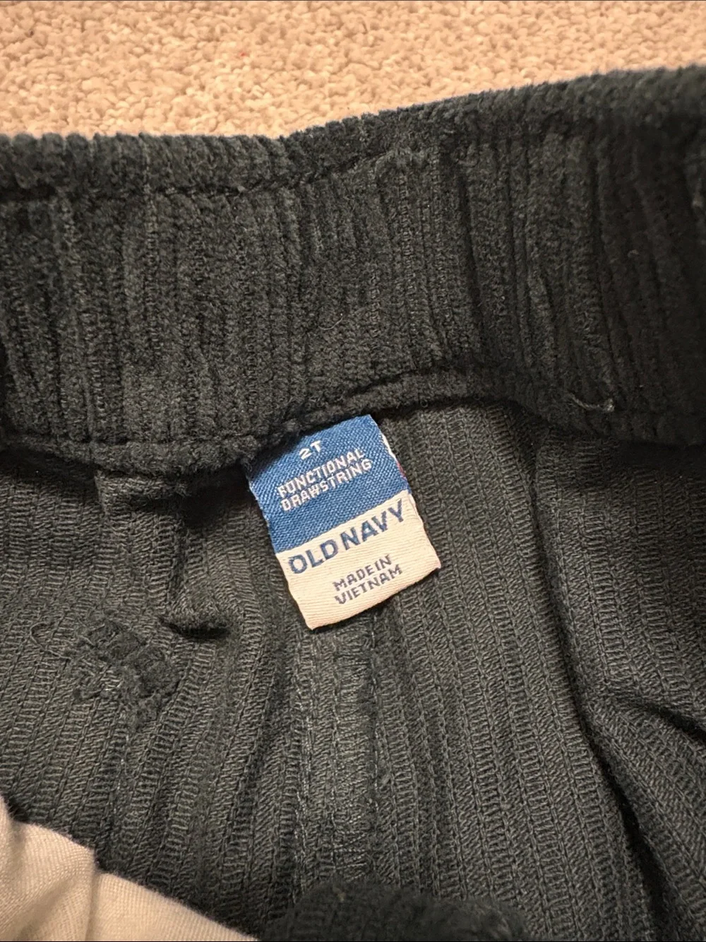Old Navy toddler boy Corduroy Drawstring Pants dark green 2T